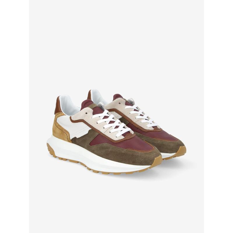 FIRE RUNNER - SUEDE/NAPPA - FORET/BORDEAUX